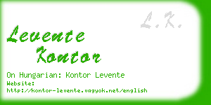 levente kontor business card